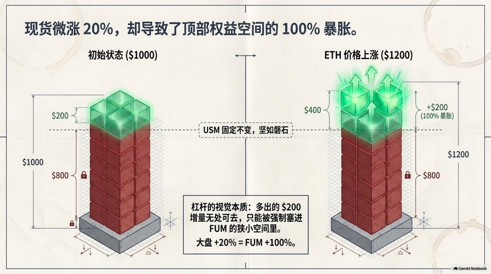 现货上涨百分之二十时顶部权益空间的放大